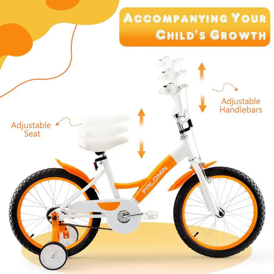 16 18 Inch Childrens Bike for Toddlers Kids Ages 39, Safe NonSlip Tires, Removable Training Wheels, Coaster Brake, Easy Assembly