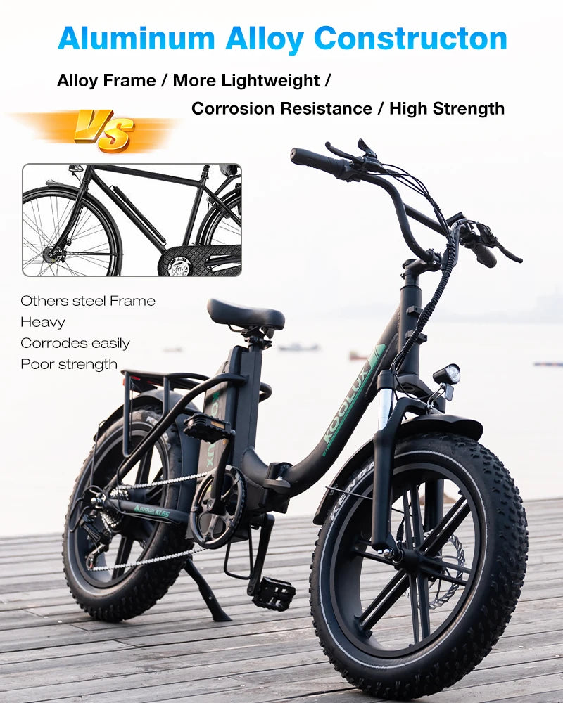 250W 48V 15.6Ah 20*4'' Tire Electric Bike 7 Speeds Folding E-bike