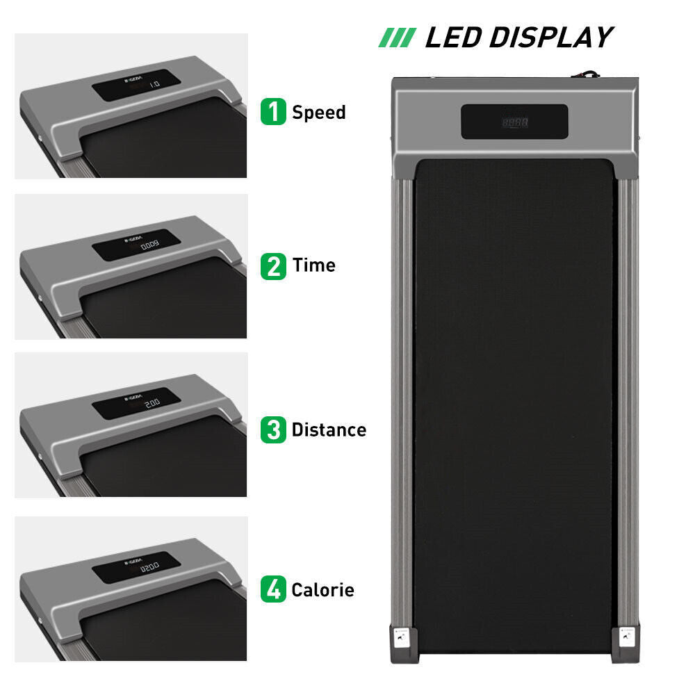 1-12Km/H Electric Walking Pad Treadmill Home under Desk Exercise Machine Fitness