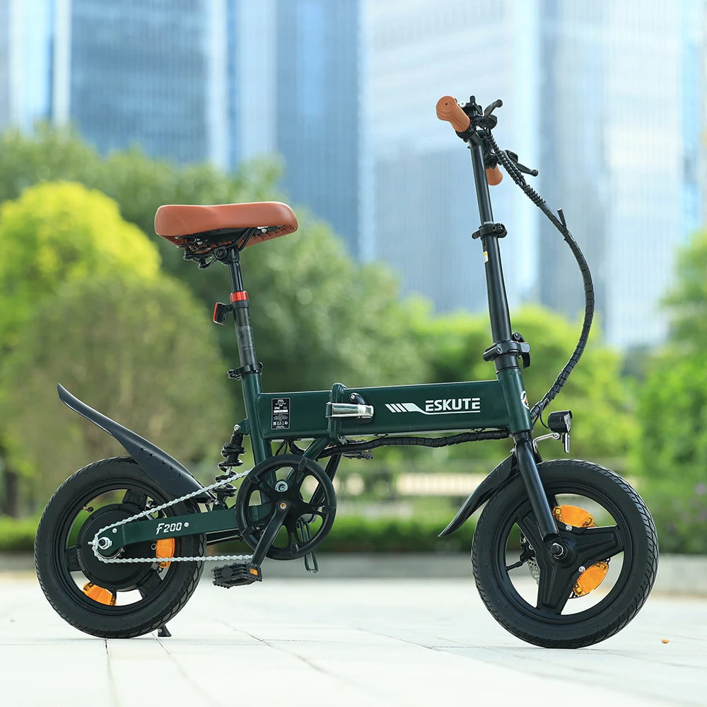 ESKUTE Ebike Electric Bicycle Folding 14 Inch E-bike Fold 250w Folding Electric Bike